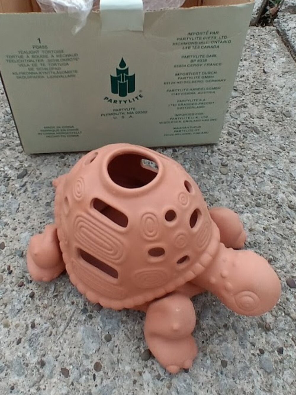 PartyLite Terra Cotta Turtle
